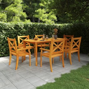 3058004 vidaXL Set mobilier de grădină, 7 piese, lemn masiv de acacia