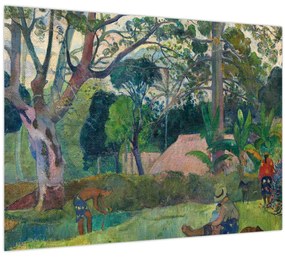Tablou pe sticlă - Paul Gauguin, Te raau rahi (The Big Tree), reproducere (70x50 cm)