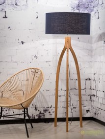 Lampadar cu trepied, realizat din materiale naturale, durabile si ecologice, Annapurna albastru