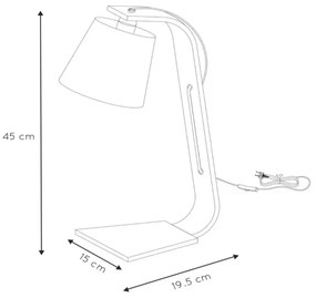 Lucide 06502/81/31 - Lampa de masa NORDIC 1xE14/40W/230V alb