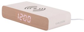 Ceas deșteptător digital cu încărcător wireless Retro Flat LED – Karlsson