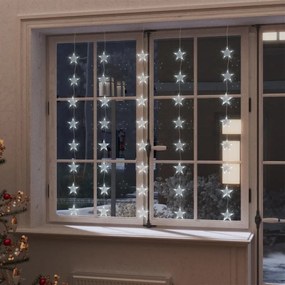 vidaXL Instalație lumini tip perdea stele 200 LED alb rece 8 funcții