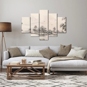 Tablou - Vintage peisaj desen peisaj (150x105 cm)