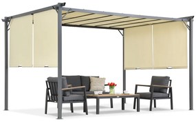 Cream Sevilla 3x4m patio pergola cu perdele Garden Point