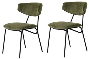 Set de scaune de sufragerie Nancy Green and Black,2 buc.