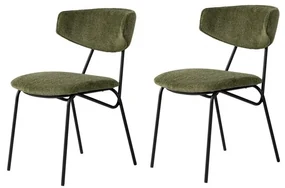 Set de scaune de sufragerie Nancy Green and Black,2 buc.