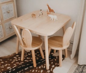 Masa si scaune pentru copii iepuras natur