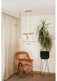 Lustră pe cablu Brilagi FOREST 2xE27/15W/230V pin/maro/crem