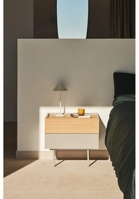 Noptieră bej-natural cu aspect de lemn de stejar Otto – Teulat