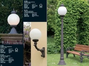 Stalp impunator cu 5 brate, iluminat exterior din fier forjat, inaltime 462cm, AL 6666