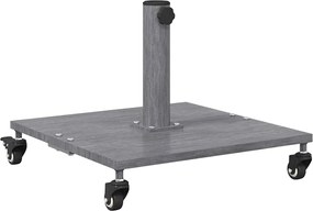 vidaXL Bază pentru umbrelă Aspect Lemn Gri Închis 45 x 45 x 31,5 cm