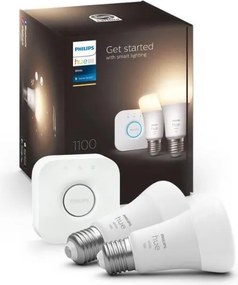 Set de bază Philips Hue WHITE 2xE27/9,5W 2700K + Hue Bridge