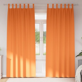 vidaXL Perdele opace 2 pcs Portocaliu intens 225 x 140 cm Poliester