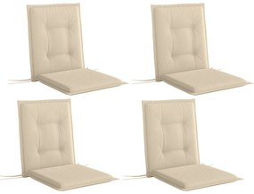 Outsunny Set 4 perne de scaun 108 x 50 x 5 cm cu curele, pernă de șezut pentru interior și exterior, Bej | Aosom Romania
