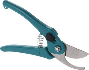 Foarfecă pentru grădină cu lamă din oțel și mâner din plastic turcoaz, 18 cm