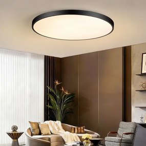 Immax NEO 07314L-LED Plafonieră dimabilă SEMPLICI 128W/230V Ø100 cm Wi-FiTuya negru + telecomandă