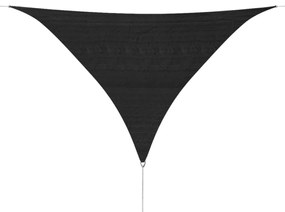 vidaXL Pânză parasolar din hdpe triunghiulară 5 x 5 x 5 m, antracit