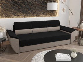 Canapea trei locuri Radiant Bis (Negru + Maro). 1056839