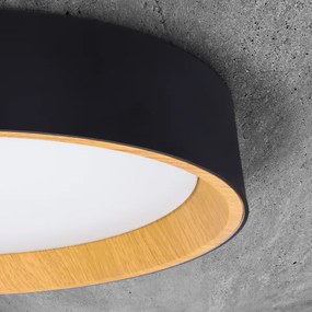 Plafonieră LED dimabilă Solight WO8016 LARIOS LED/48W/230V d. 39 cm negru + telecomandă