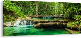 Tablou - Cascada verde (120x50 cm)