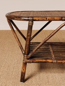 Masuta de cafea ovala, din rattan, Veracruz