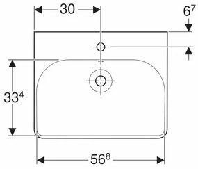Lavoar pe mobilier Geberit Smyle Square 60 cm
