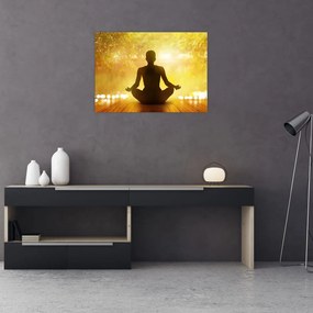 Tablou pe sticlă - meditare (70x50 cm)