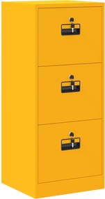 vidaXL Dulap pentru Fișiere cu sertar Galben muștar 44 x 50 x 106.5 cm
