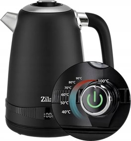 Fierbator electric din Inox Zilan ZLN1001 Negru, digital, 2200 W, 7 niveluri intre 40 - 100 grade celsius