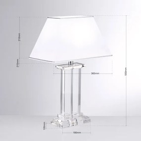 Orion LA 4-1202 - Lampă de cristal de masă VERONIQUE 1xE27/60W/230V alb/crom