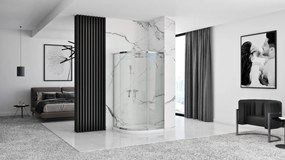 Cabina dus REA Look Chrome 80x80 + Cada de duș Look White