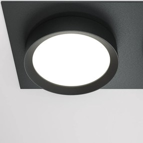 Spot incastrabil design tehnic Hoop 2 negru