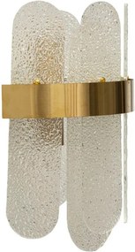 Aplică de perete aurie din sticlă Gris – Mauro Ferretti