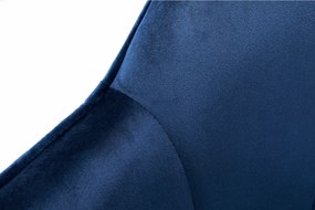 Scaun de birou, material textil din catifea albastru / crom, EROL