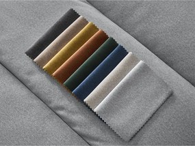 Colțar gri deschis cu tapițerie din catifea (cu colț pe partea stângă/cu șezlong) Sierra – Bobochic Paris