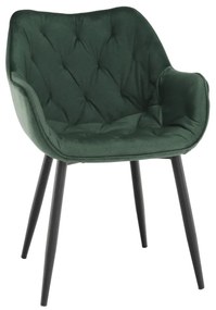 Fotoliu de design, material textil Velvet verde, FEDRIS