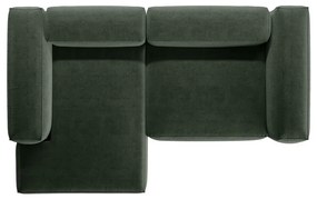 Colțar verde (cu colț pe partea stângă/cu șezlong) Bergamo – Cosmopolitan Design