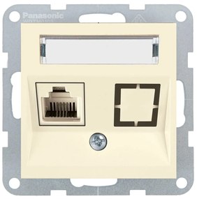 Priza internet cat 6, IP20, Bej, Panasonic Karre Plus 55