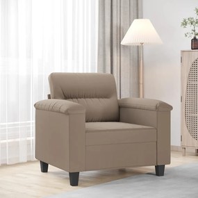 349209 vidaXL Fotoliu canapea, gri taupe, 60 cm, textil microfibră