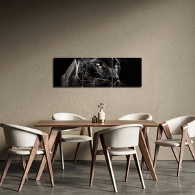 Tablou - Pantera Neagră (cu ceas) (90x30 cm)