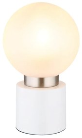 Veioza, lampa de masa design modern Marka alb, nichel, opal