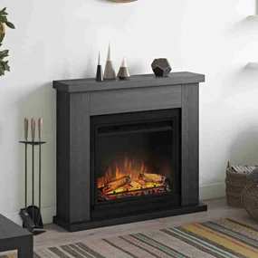 Frode Ash Grey semineu electric gri imitatie flacara reala 3D