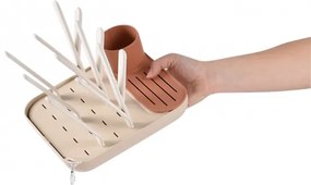 Suport pentru uscarea biberoanelor Beaba bej/portocaliu