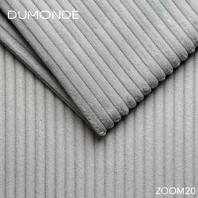 Colțar extensibil dumonde cu ladă de depozitare si sezut confortabil din spuma high-density, Loana Zoom Grey II 270x185 cm