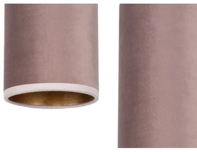 Lustr AVALO 3xE27/60W/230V cablu roz/miediu