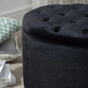 HOMCOM Banc de depozitare captusit cu spatiu de depozitare pentru hol dormitor sufragerie 71 x 52 x 42 cm negru | Aosom Romania