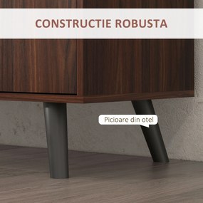 HOMCOM Bufet Modern pentru Sufragerie, Sala de Mese si Intrare din PAL cu 2 Dulapuri si 3 Sertare | Aosom RO
