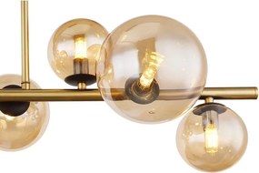 Lustra design modern Riha negru, alama