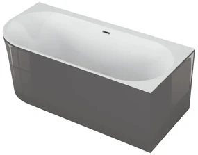 Cada de baie freestanding Spatio Solis, acril, antracit, 160x75 cm, montaj pe dreapta