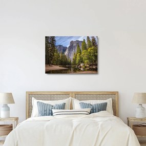 Tablou pe sticlă - Sub Piatra Yosemite (70x50 cm)